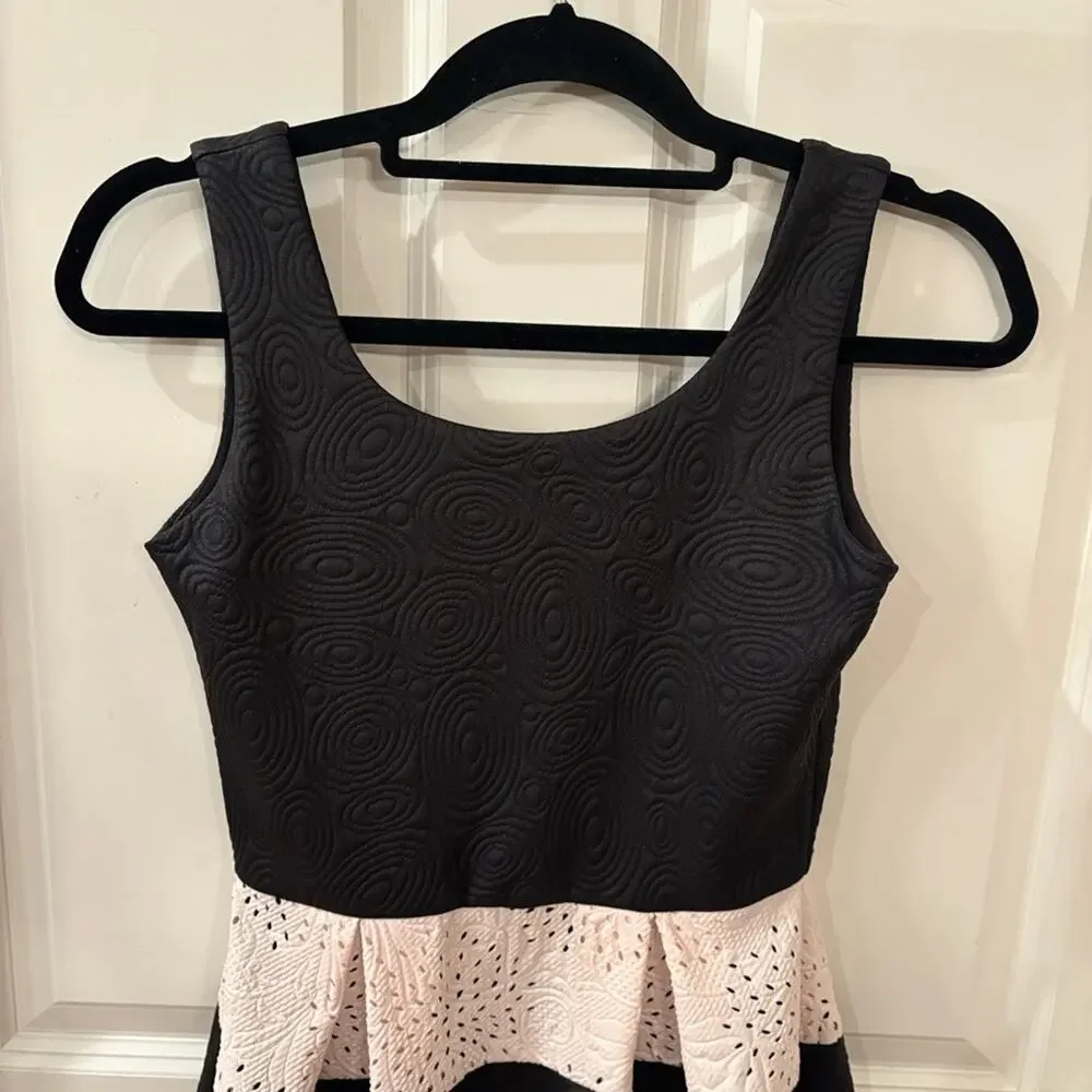 BD Jr Girls Party Dress Black and White Mini Dress Size XS - Picture 3 of 14